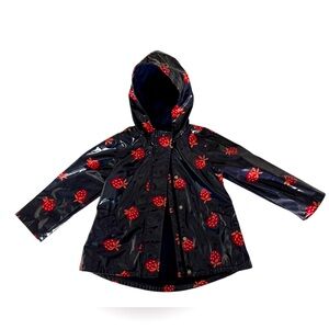 Kids Strawberry Hooded Raincoat 3T